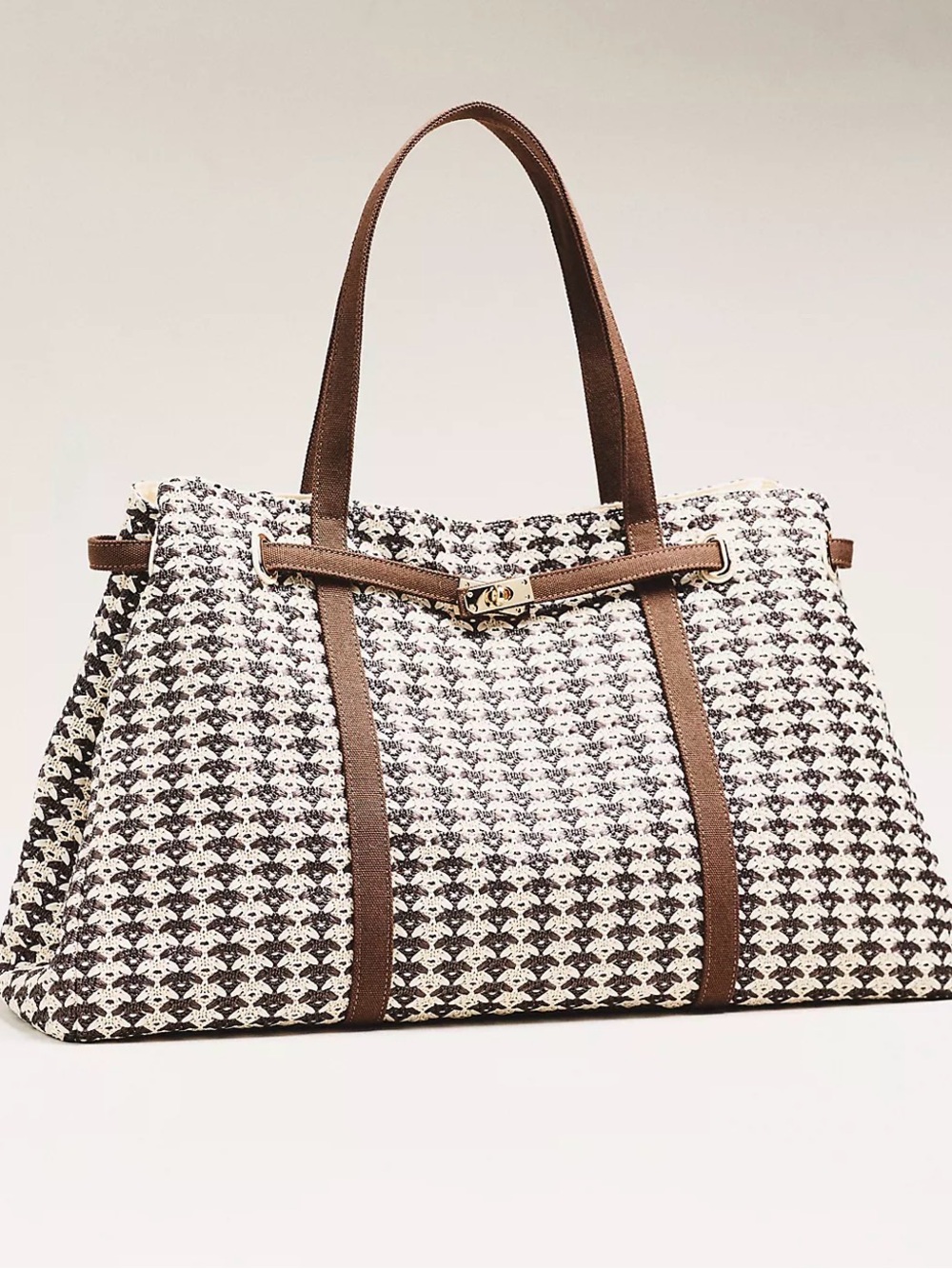 NWOT: ℕ𝔼𝕎 Anthropologie Slouchy Belted Bag in Chocolate Brown